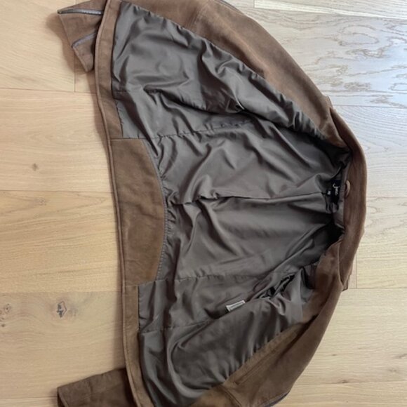 June Brown Suede Moto Jacket Size XS - Picture 4 of 8
